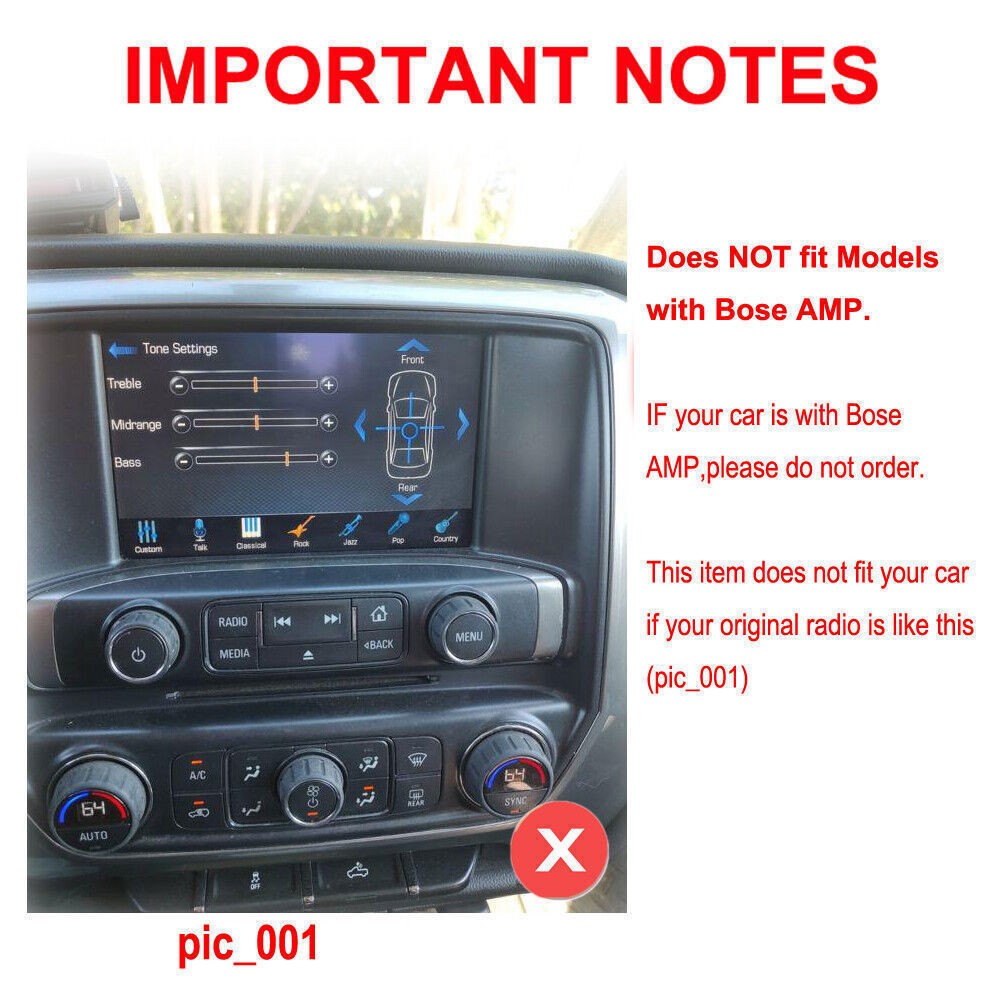 Android 13.0 Navi WIFI CarPlay Radio DSP For 2014-2018 Chevy Chevrolet Silverado