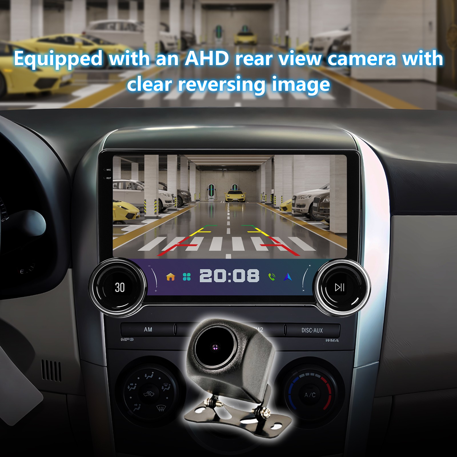 Single 1DIN 10.1″ Android Car Headunit Stereo Radio GPS WIFI BT Carplay