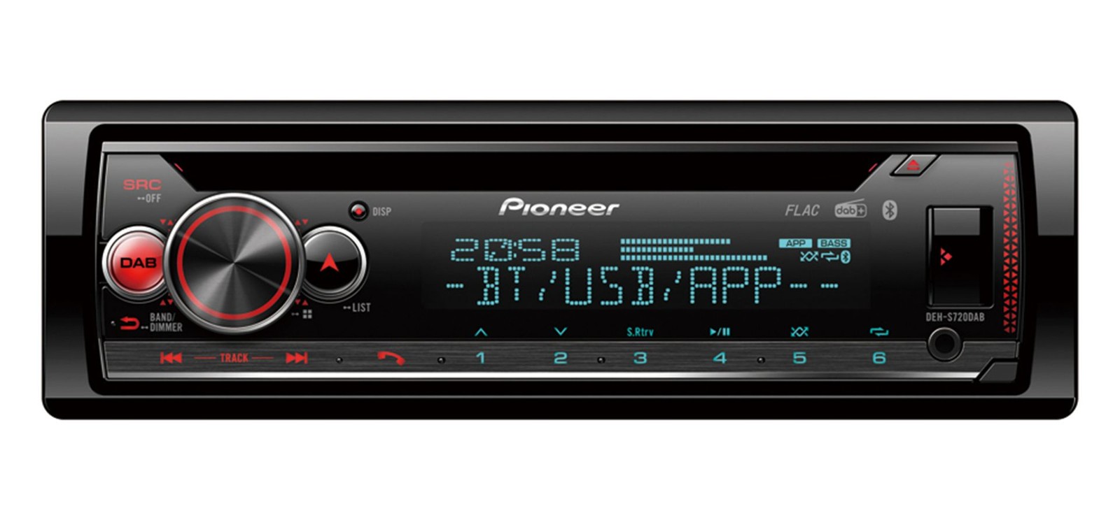 Pioneer DEH-S720DAB CD MP3 USB Bluetooth DAB Car Stereo Android iPhone AUX RGB