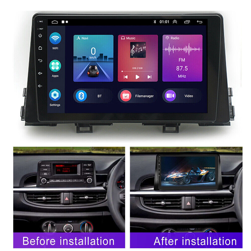 Android 13.0 CarPlay Radio GPS Navi Head Units For Kia Picanto Morning 2016-2019