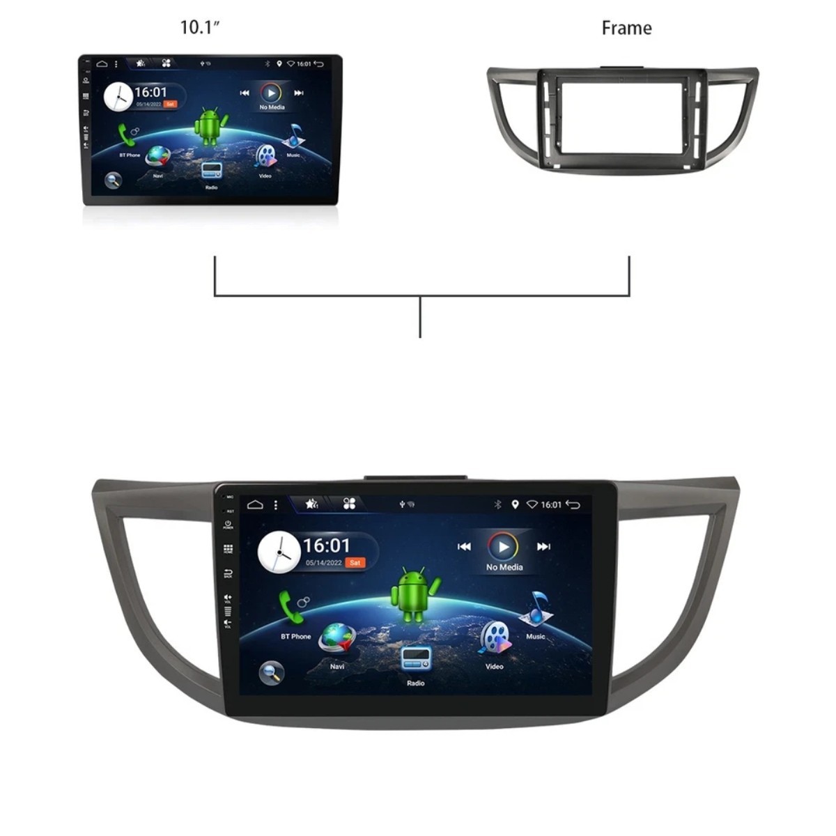 8G+256G Car Radio For Honda CRV 2012-2016 Android 14 GPS NAV BT WIFI CarPlay USB