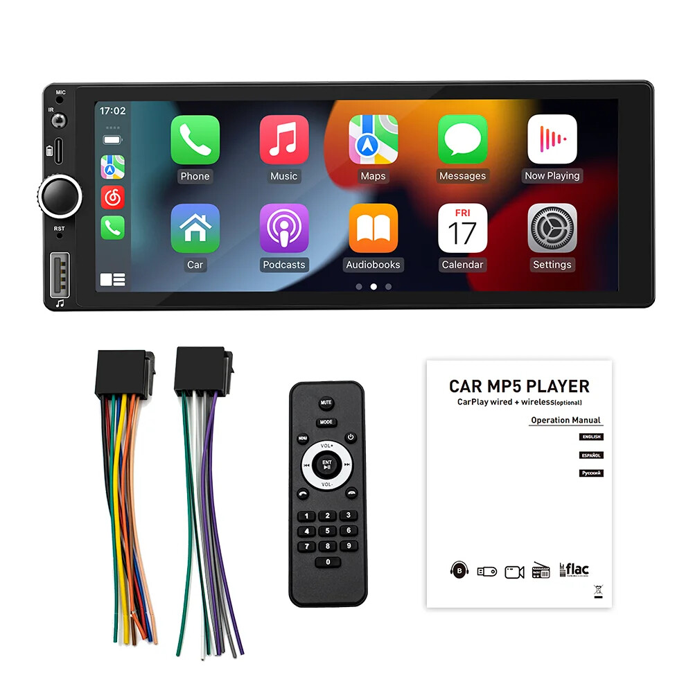 1din 6.86″ HD Car Radio Multimedia Link Bluetooth USB FM Camera MP5 Player