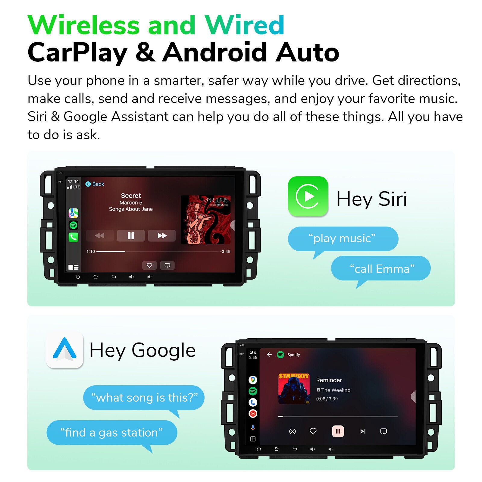 For 2007-2013 Silverado GMC CarPlay Android 13 Car Radio Stereo DSP WiFi