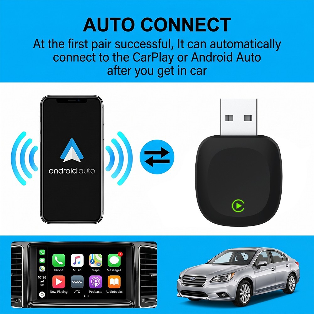 TrolinkTek Wireless CarPlay Adapter Plug&Play Fast Stable Connection for iPhone