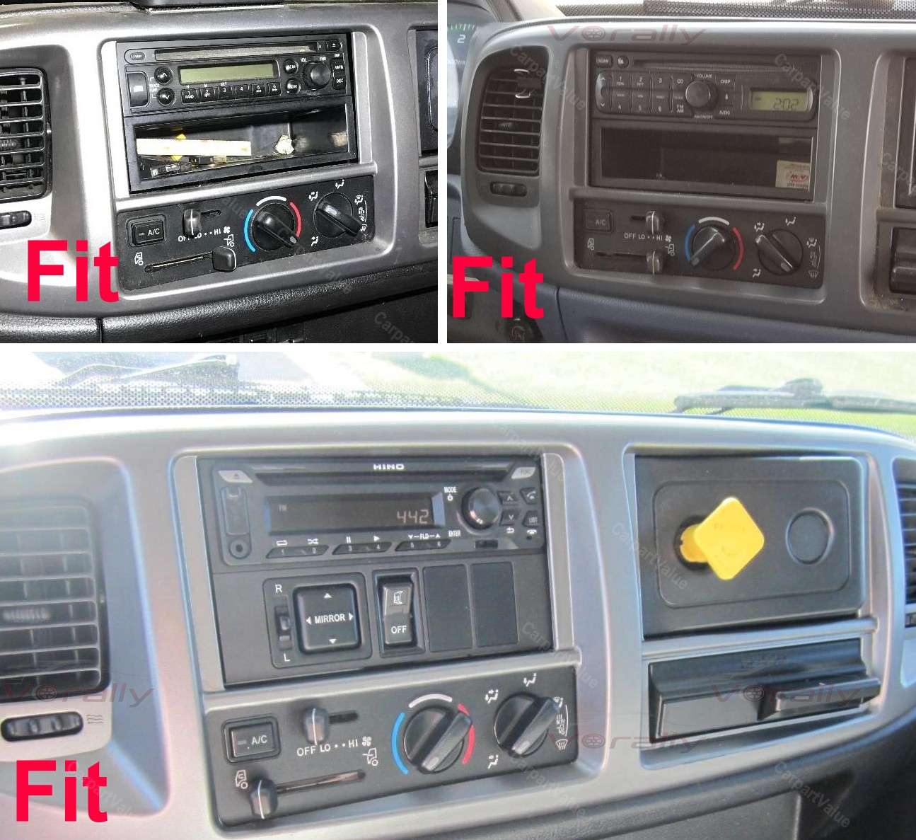 for 05-20 Hino 165 268 308 338 Radio Apple CarPlay Android Auto; Android 15 Navi
