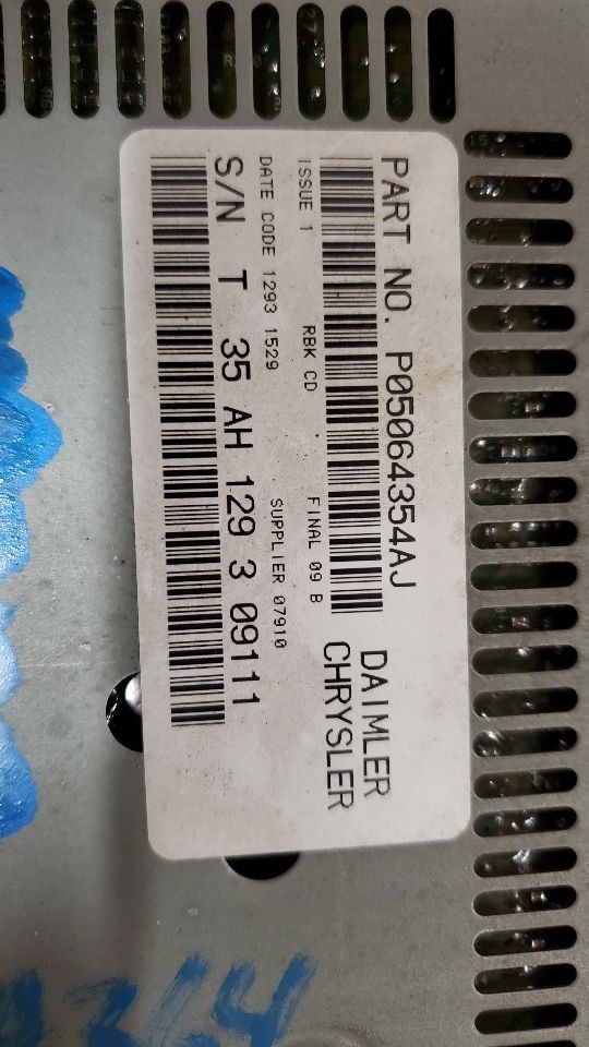 Radio Receiver Radio ID Rbk Fits 02-07 CARAVAN 498425