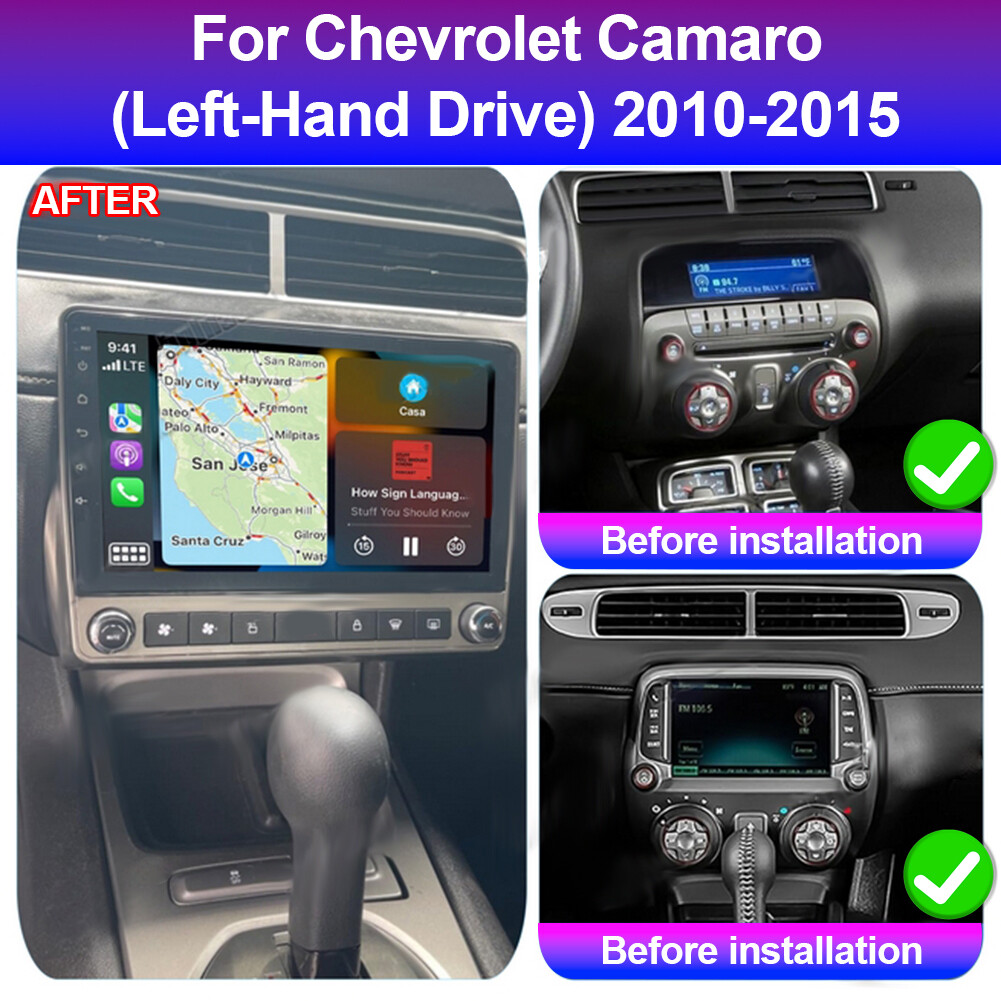 Car GPS DSP WiFi Radio Stereo Carplay Android 13 For Chevrolet Camaro 2010-2015