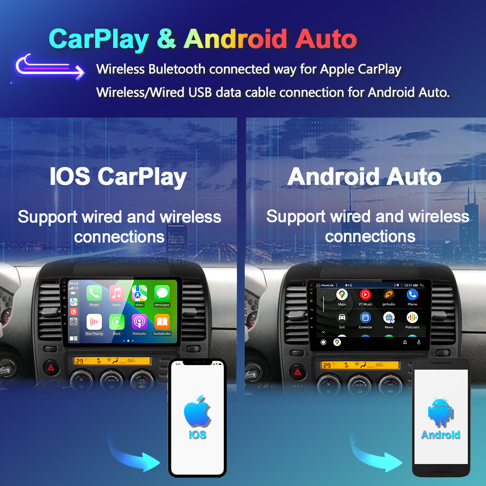 For Nissan Navara 2006-2012 Car Stereo Radio Android Auto Carplay GPS Navi 2+32G