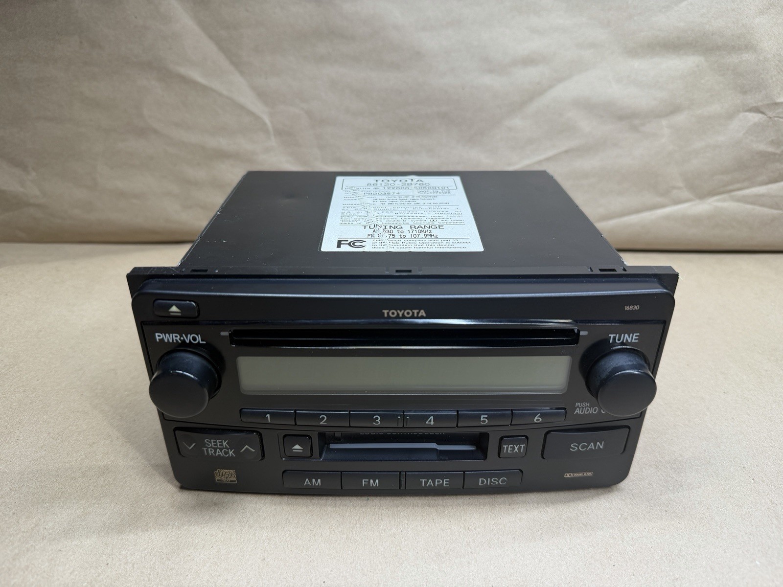 2003 Toyota RAV4 Radio 86120-2B760 | Fits 2002-2004 RAV4 and 2002-2004 Celica