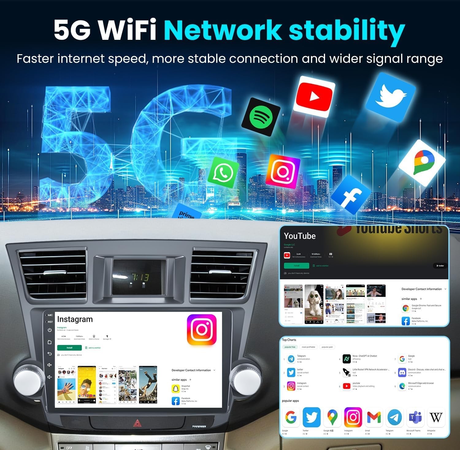 4+64G 9in For 2010-2013 Kia Forte Car Radio Stereo Carplay IPS Touch Screen SWC
