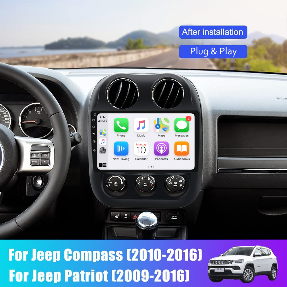 10.1″ Android 12 Car Radio Stereo GPS Navi WiFi Player For Jeep Patriot Compass