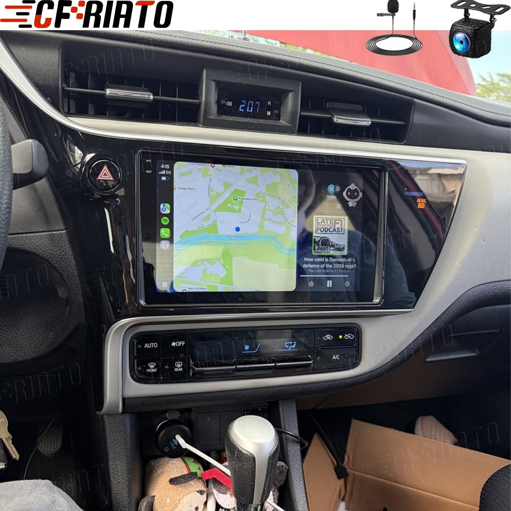 4+128GB For Toyota Corolla 2017 2018 2019 CarPlay Android15 Car Stereo Radio GPS