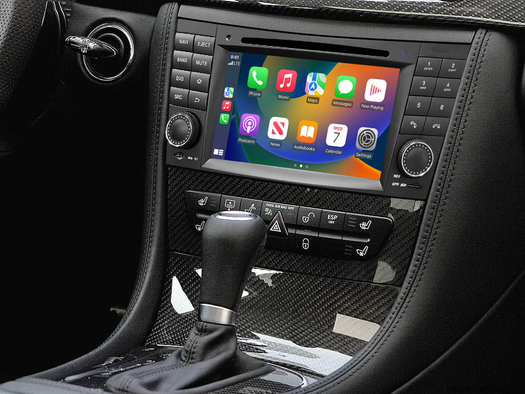7 in Touch Radio For Mercedes W211 W219 W209 01-10 CarPlay Android Auto Sat Nav DVD