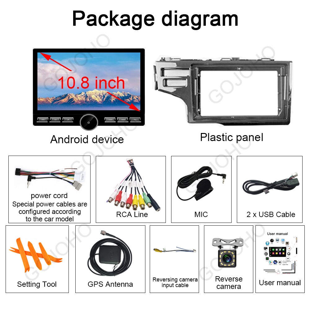 64GB Apple CarPlay Android 15 Car Stereo Radio Navi WIFI For Honda Fit 2014-2018