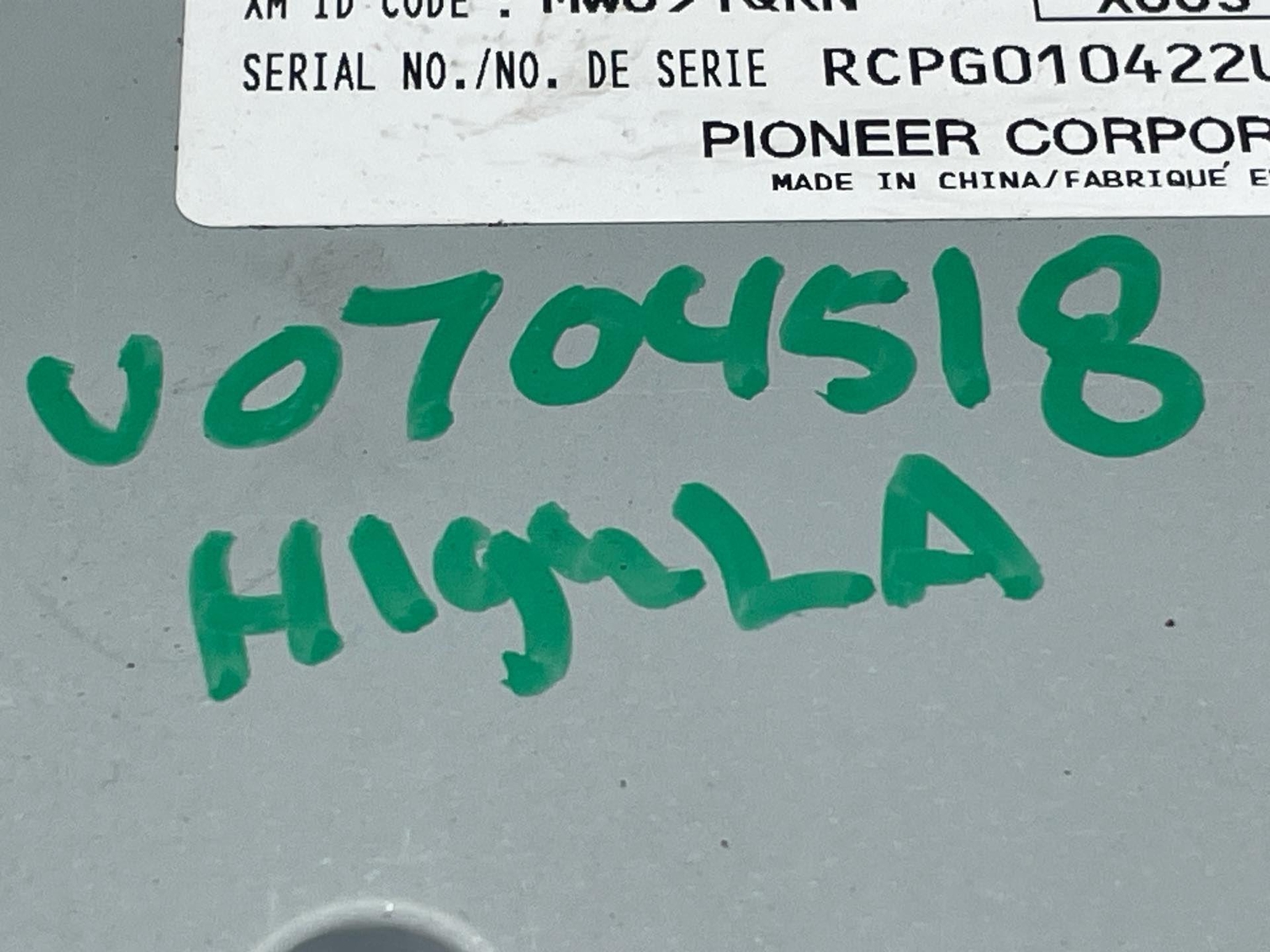 18 Toyota Highlander OEM Satellite Radio Receiver Tuner Module 86180-0E011 14-19