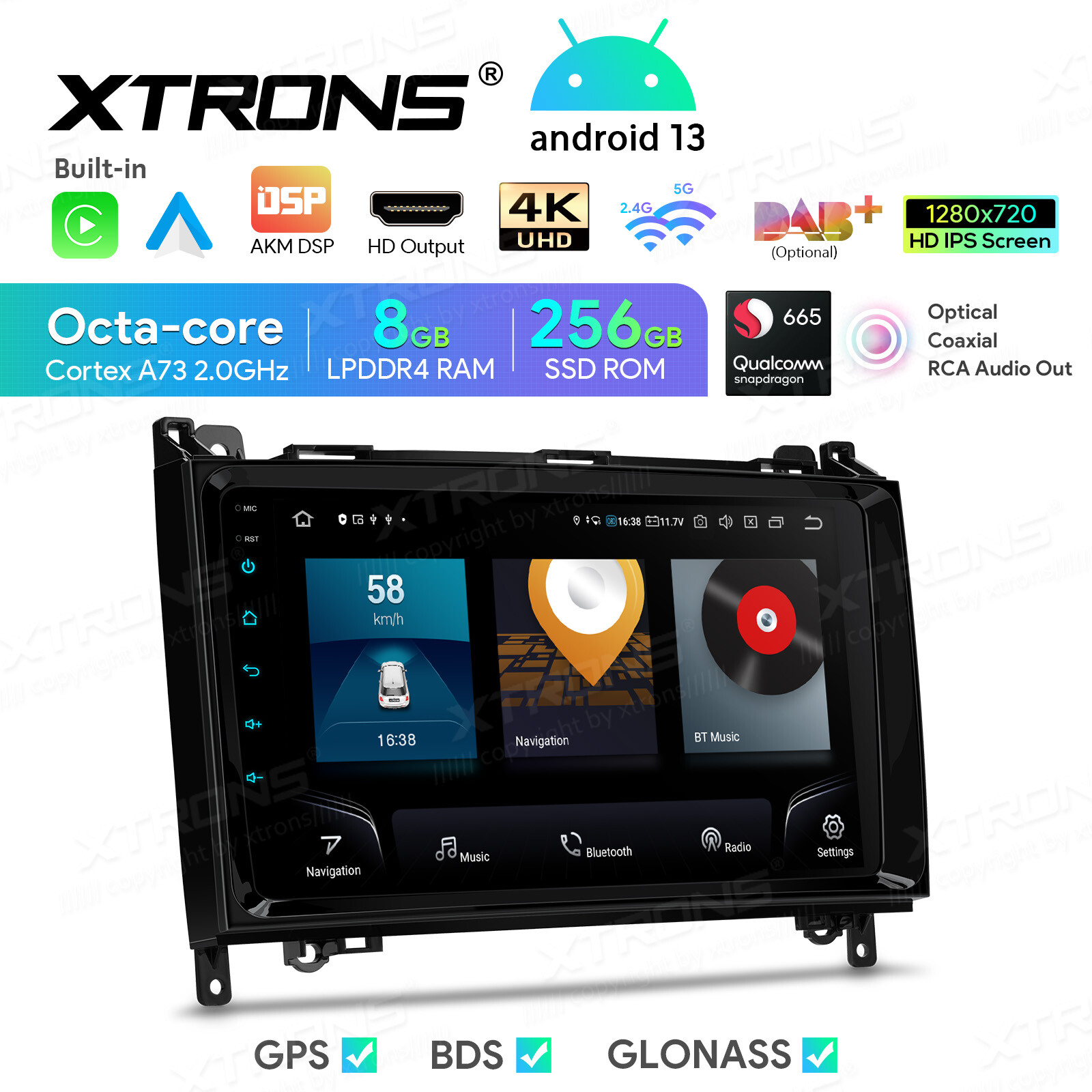 9 inch QLED Android 13 8+256GB Car Stereo Radio GPS Nav 4K For Benz B-W245 W169