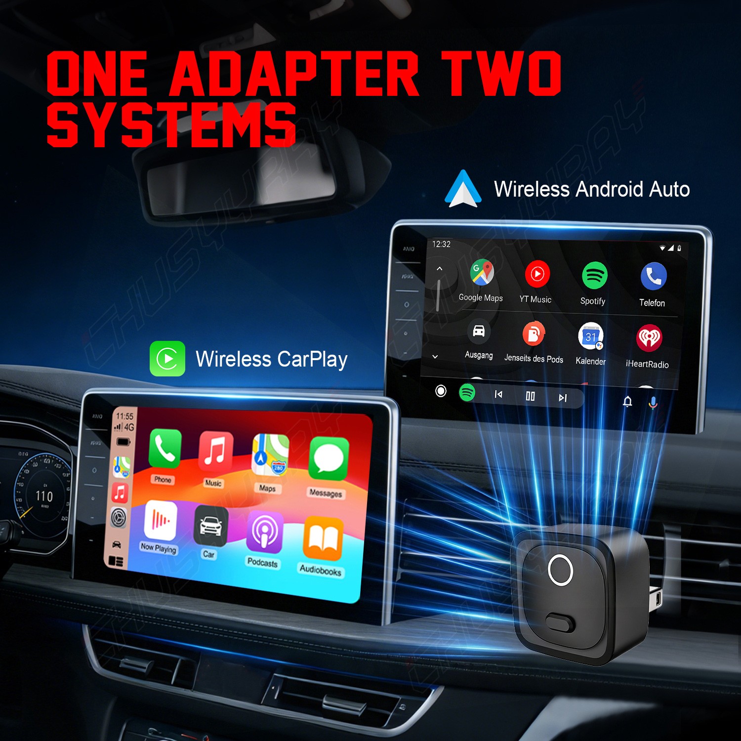 Wireless CarPlay WIFI AI box Auto Adapter Converter For iPhone Apple
