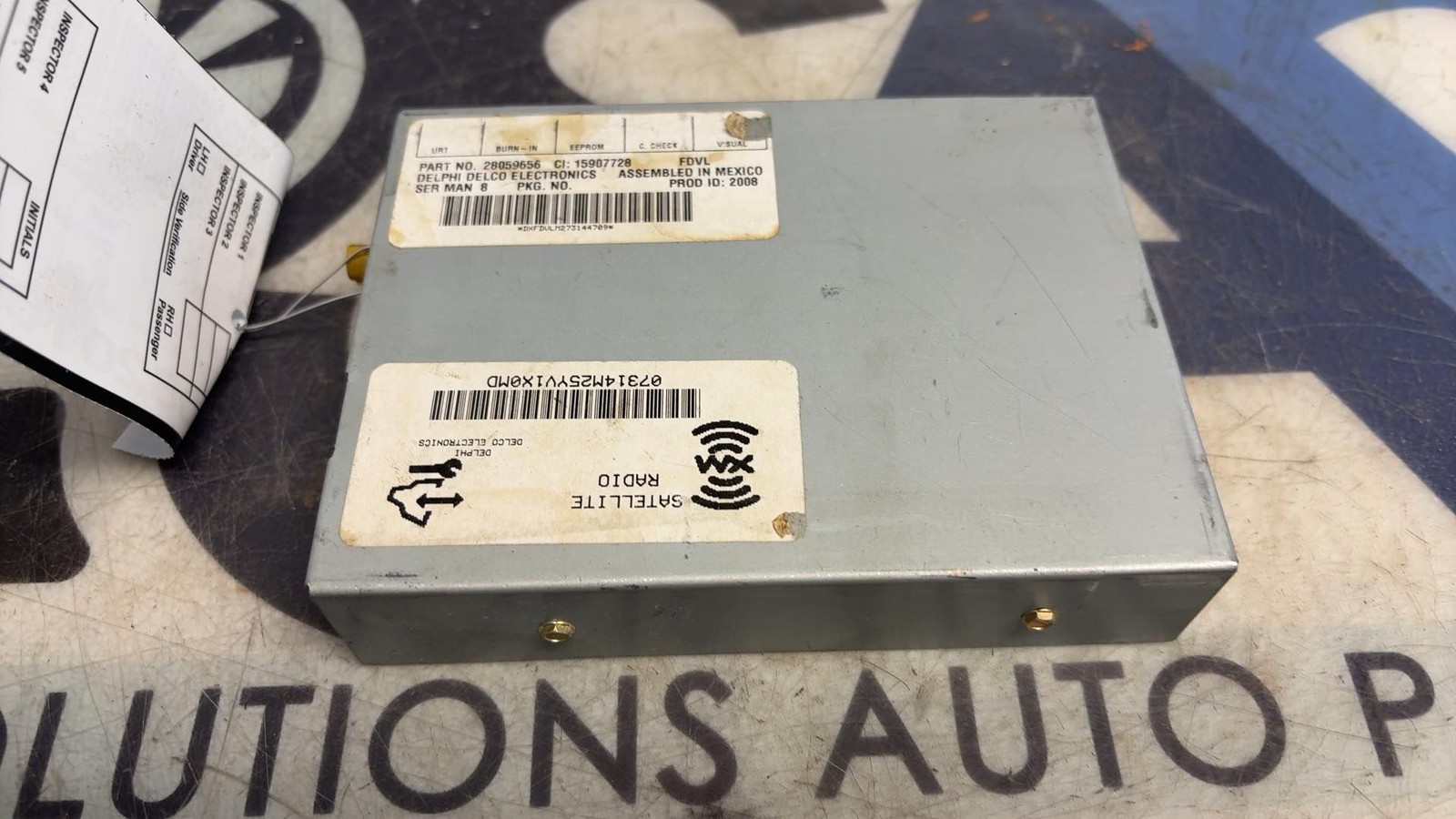 2007-14 GMC Yukon XL 1500 Audio & Visual Equip. 15907728 Sat Rcver opt U2k