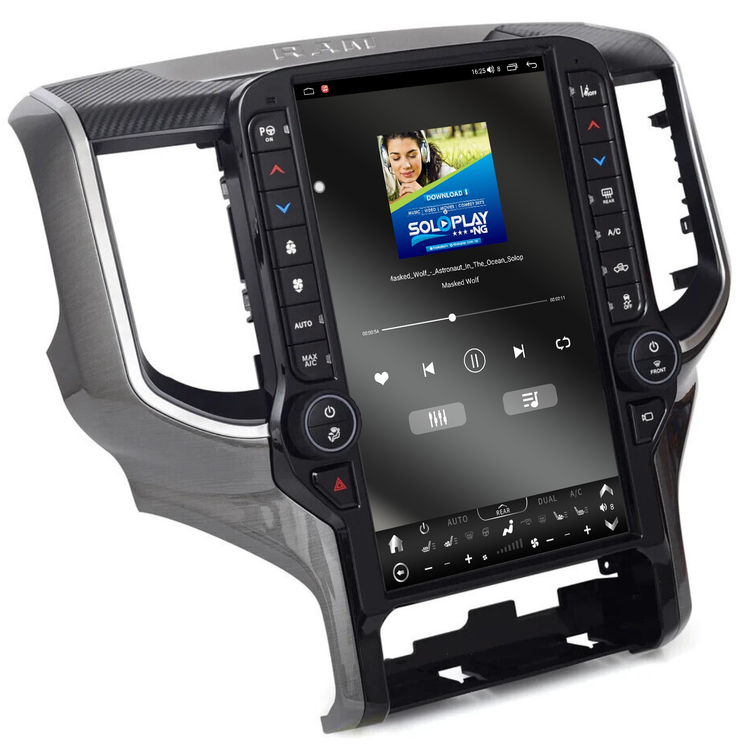For Dodge RAM 1500 2500 3500 2019-2024 Car Stereo Radio kit Player tesla carplay