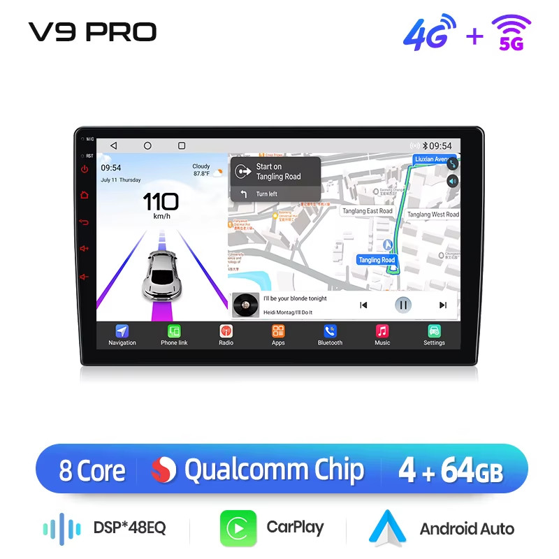 Junsun Android Car Stereo with Qualcomm for Mazda 5 2005-2010, Carplay and 360°
