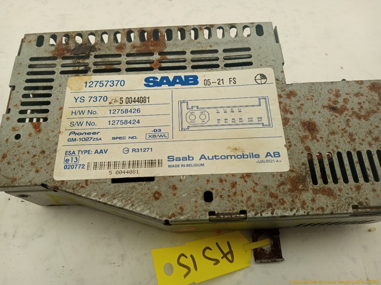 **AS IS** Saab 9-3 SEDAN Audio Equipment Radio Stereo Amplifier Fits 2003-2006