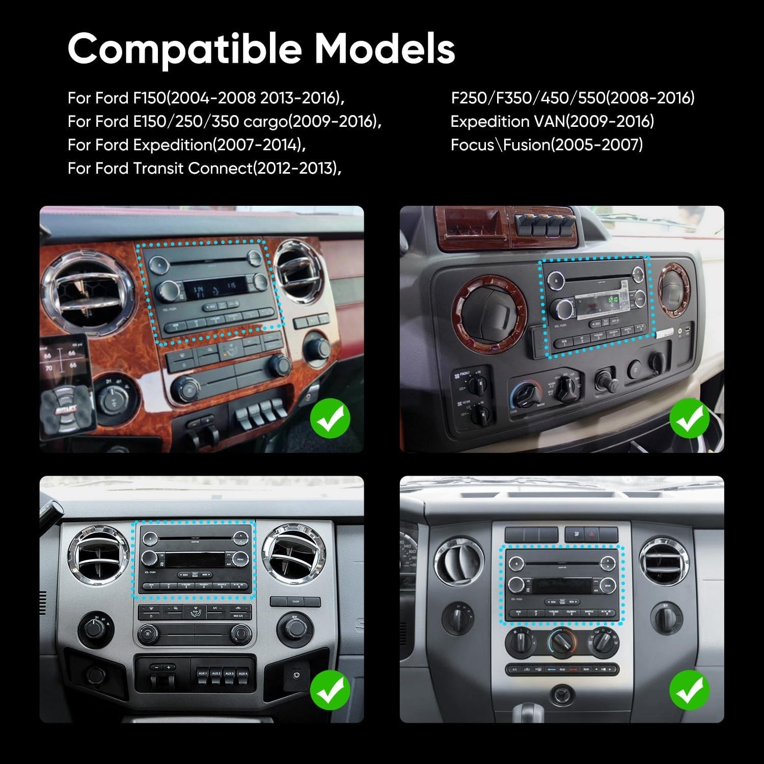 10″ Car Stereo Radio FOR Ford F150 2004-08 F2/3/450 Expedition Focus Fusion Tran