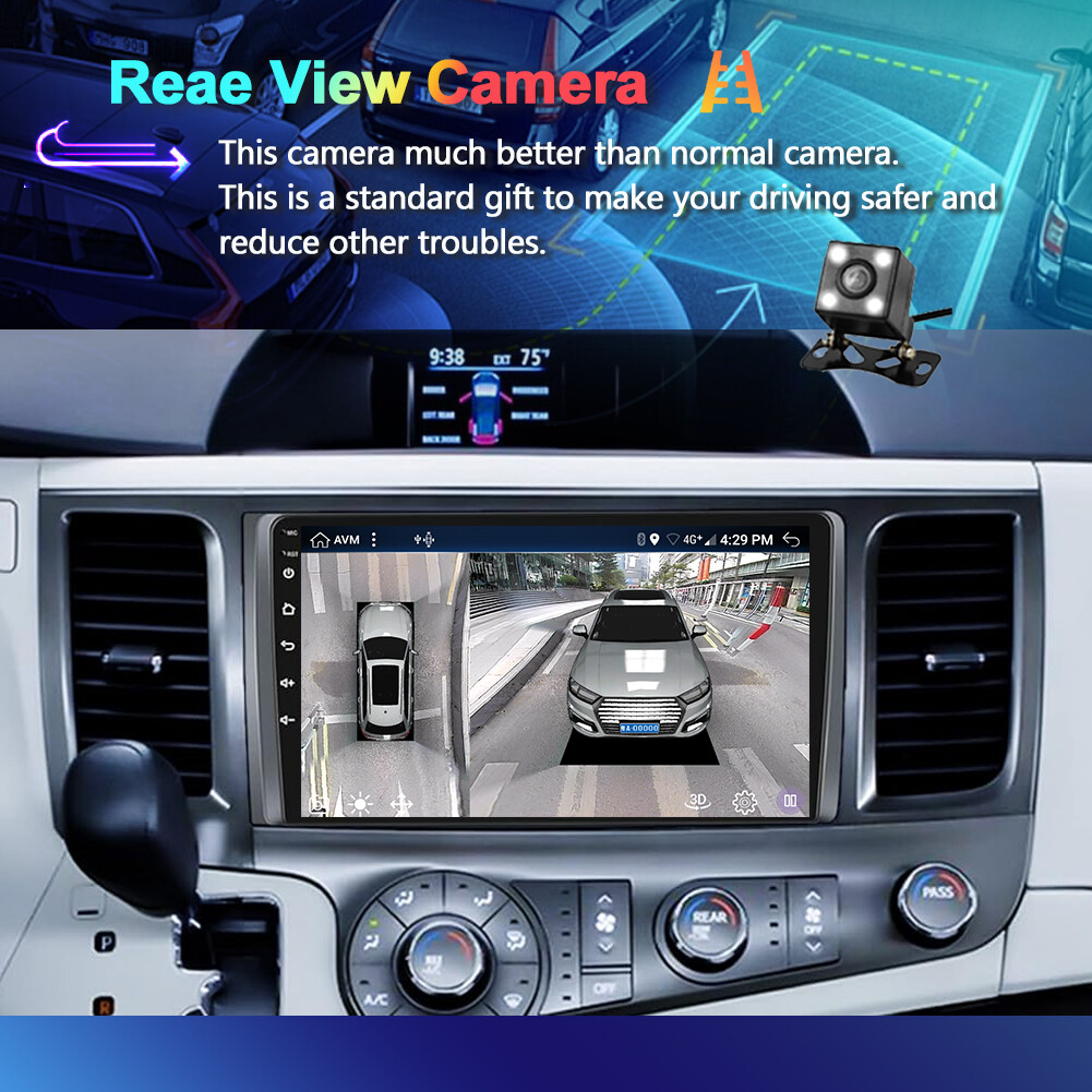 CarPlay For Toyota Sienna 2011-2014 Android 14 Car Radio Stereo GPS Navi 8G+256G
