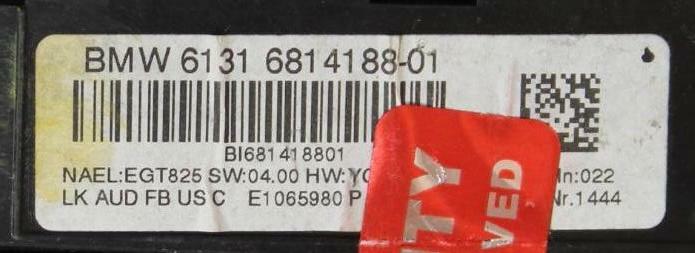 12 13 14 15 16 17 BMW 320I AM/FM RADIO CD PLAYER BEZEL 61316814188-01
