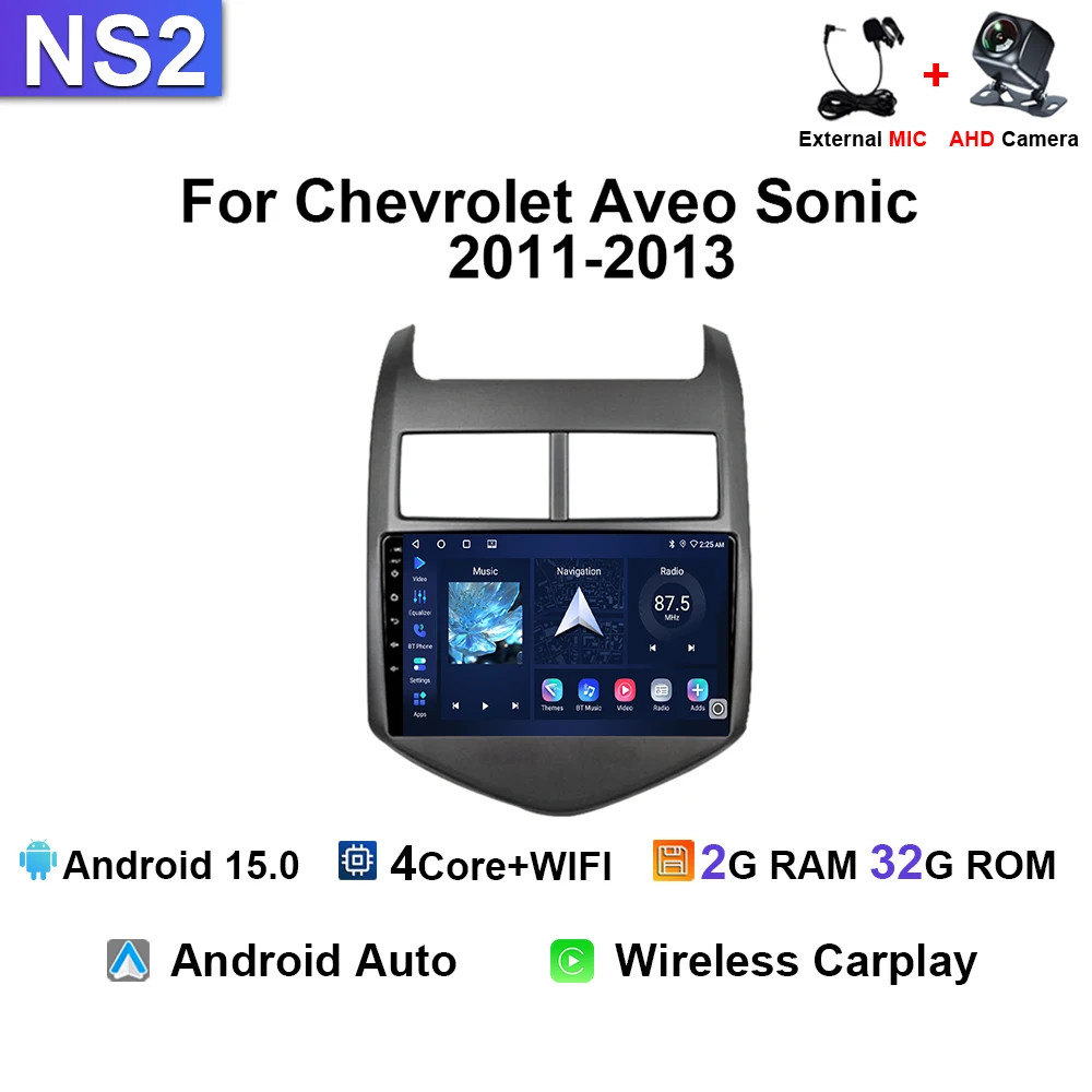 For Chevrolet Aveo Sonic 2011-2013 Multimedia Carplay Car Radio Stereo Navi GPS