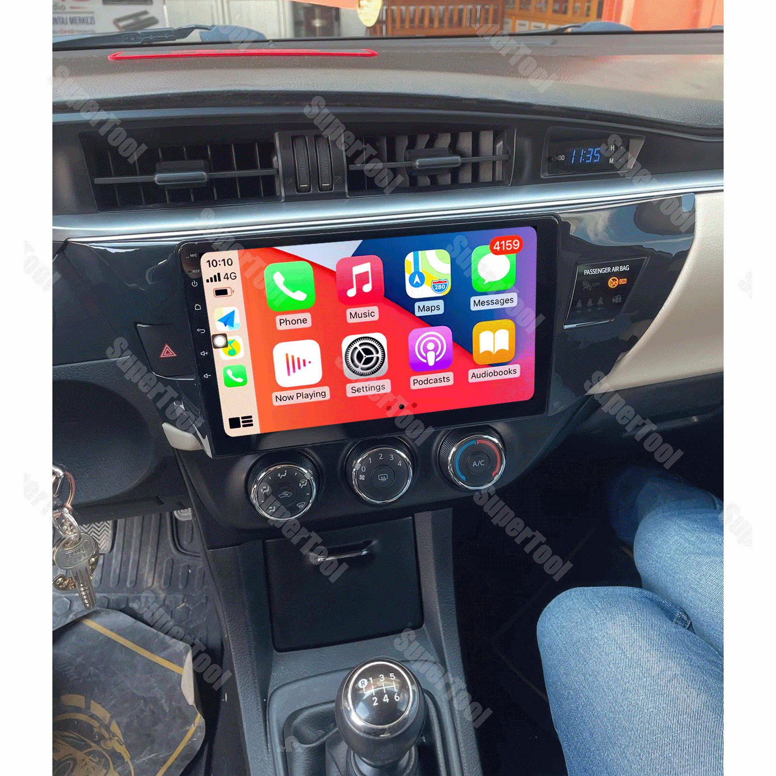 32G Apple Carplay Android 13 Stereo Radio GPS FM BT For Toyota Corolla 2014-2016