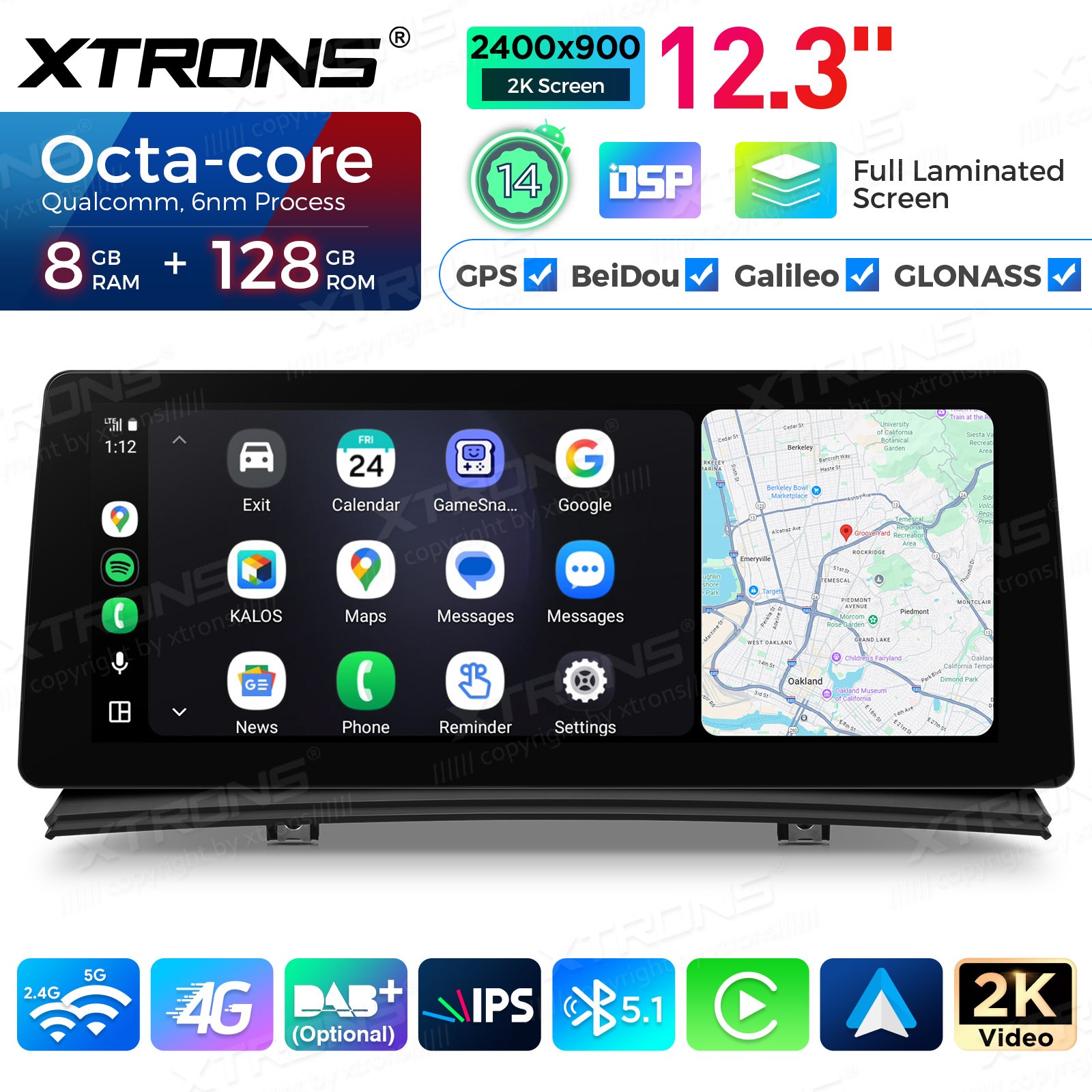 For BMW X3 E83 MASK 10.25″ Android 13 8 Core 4+64GB GPS Stereo Navi DAB+