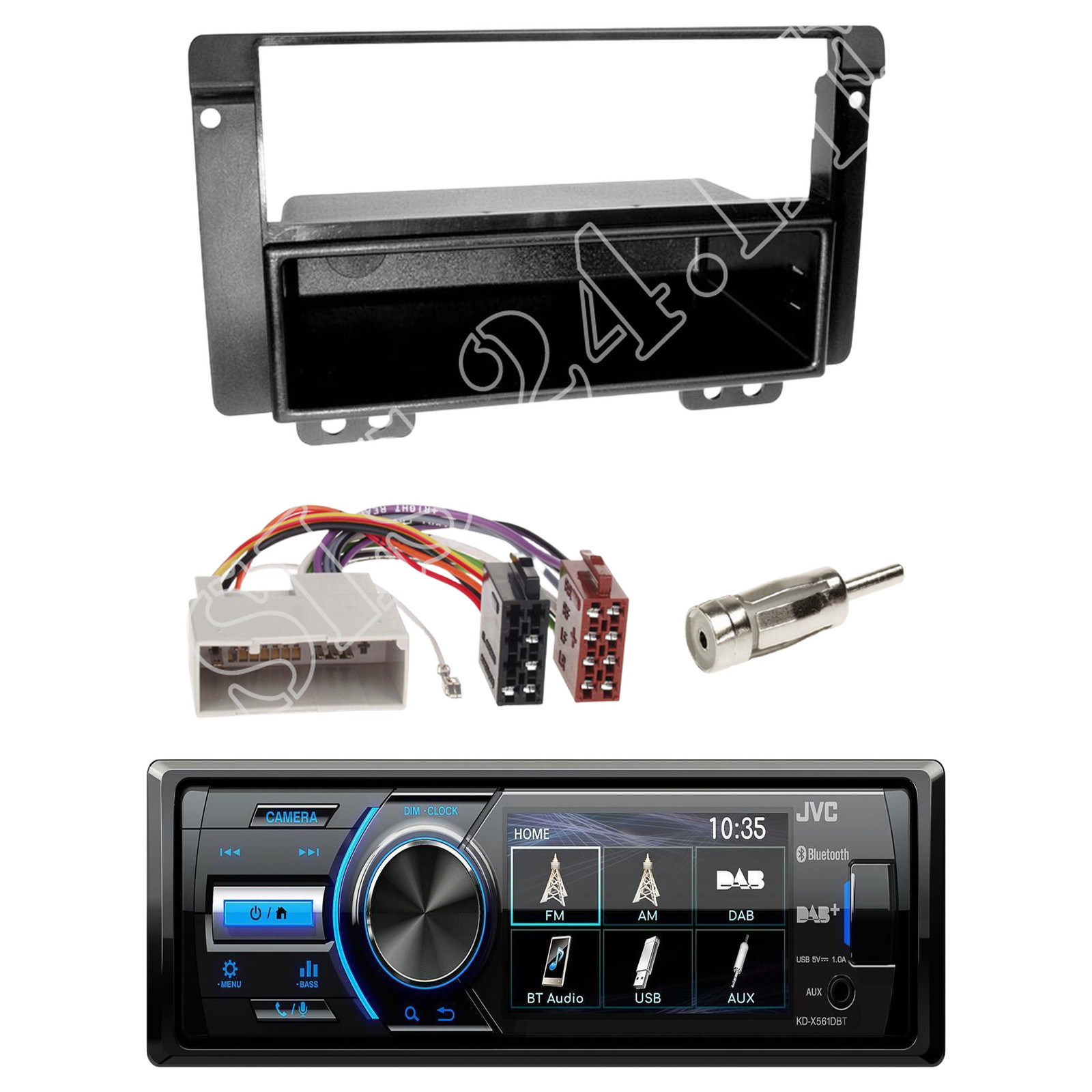 JVC KD-X561DBT Radio DAB+ Bluetooth With Fitting Kit For Land Rover Freelander