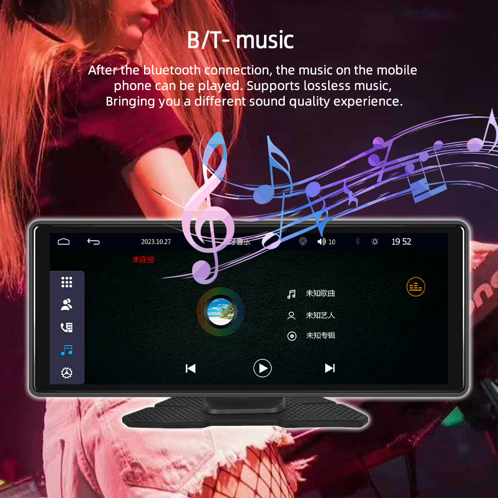 10.26″ Portable Touch Screen Bluetooth Car Stereo Wireless IOS CarPlay/Android