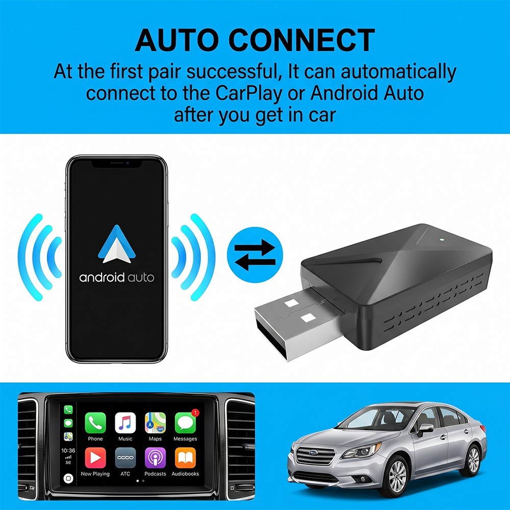 TrolinkTek Wireless CarPlay Adapter Plug&Play Fast Stable Connection for iPhone