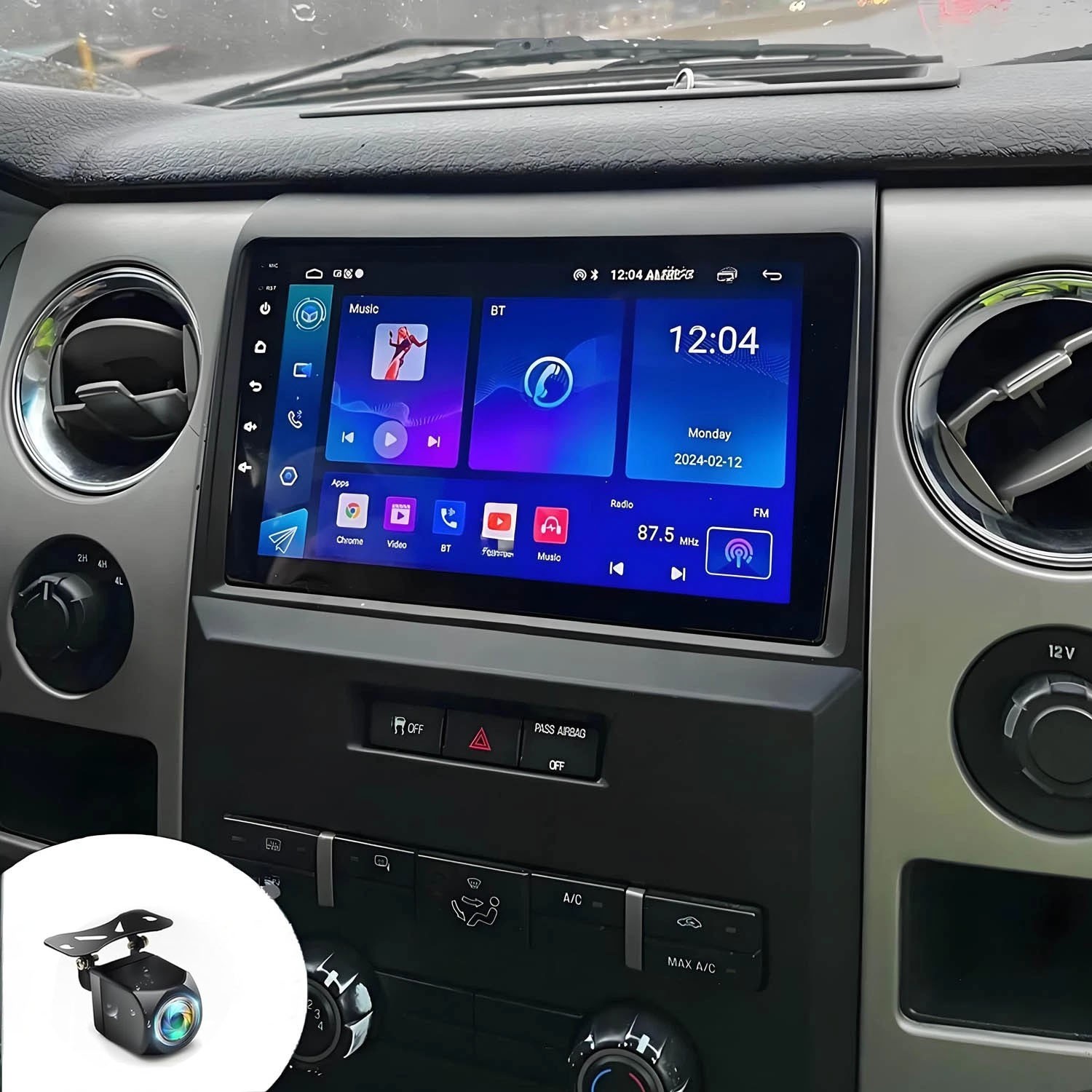 For Ford F150 2009-2014 Carplay Android 13 Car Stereo Radio WiFi GPS Navi Camera