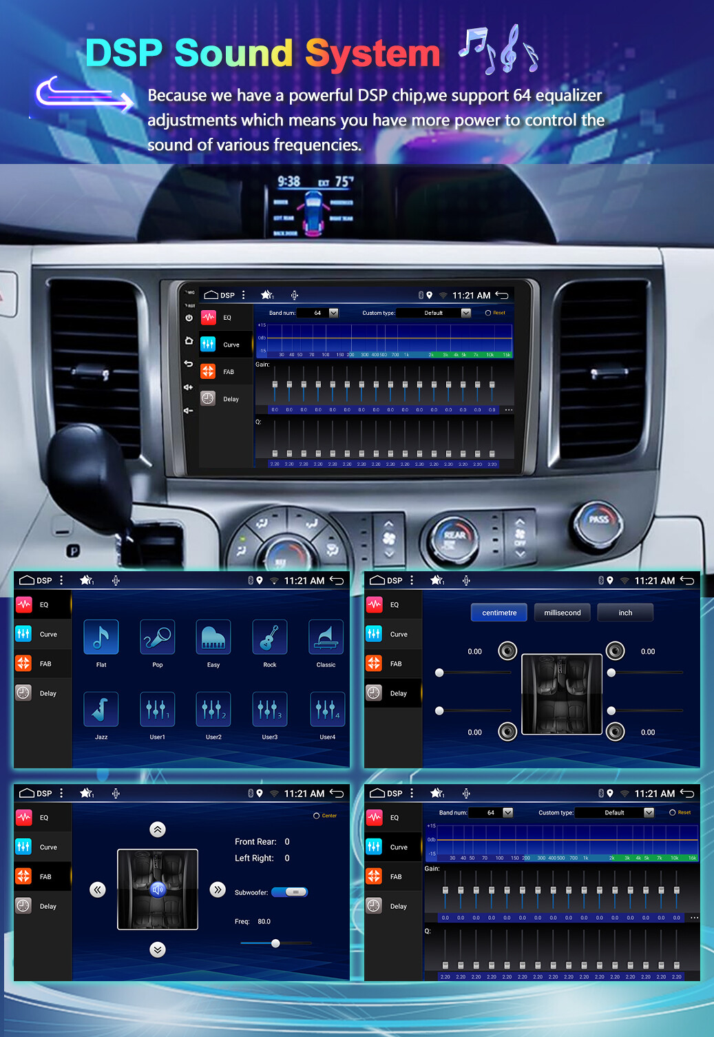 CarPlay For Toyota Sienna 2011-2014 Android 14 Car Radio Stereo GPS Navi 8G+256G