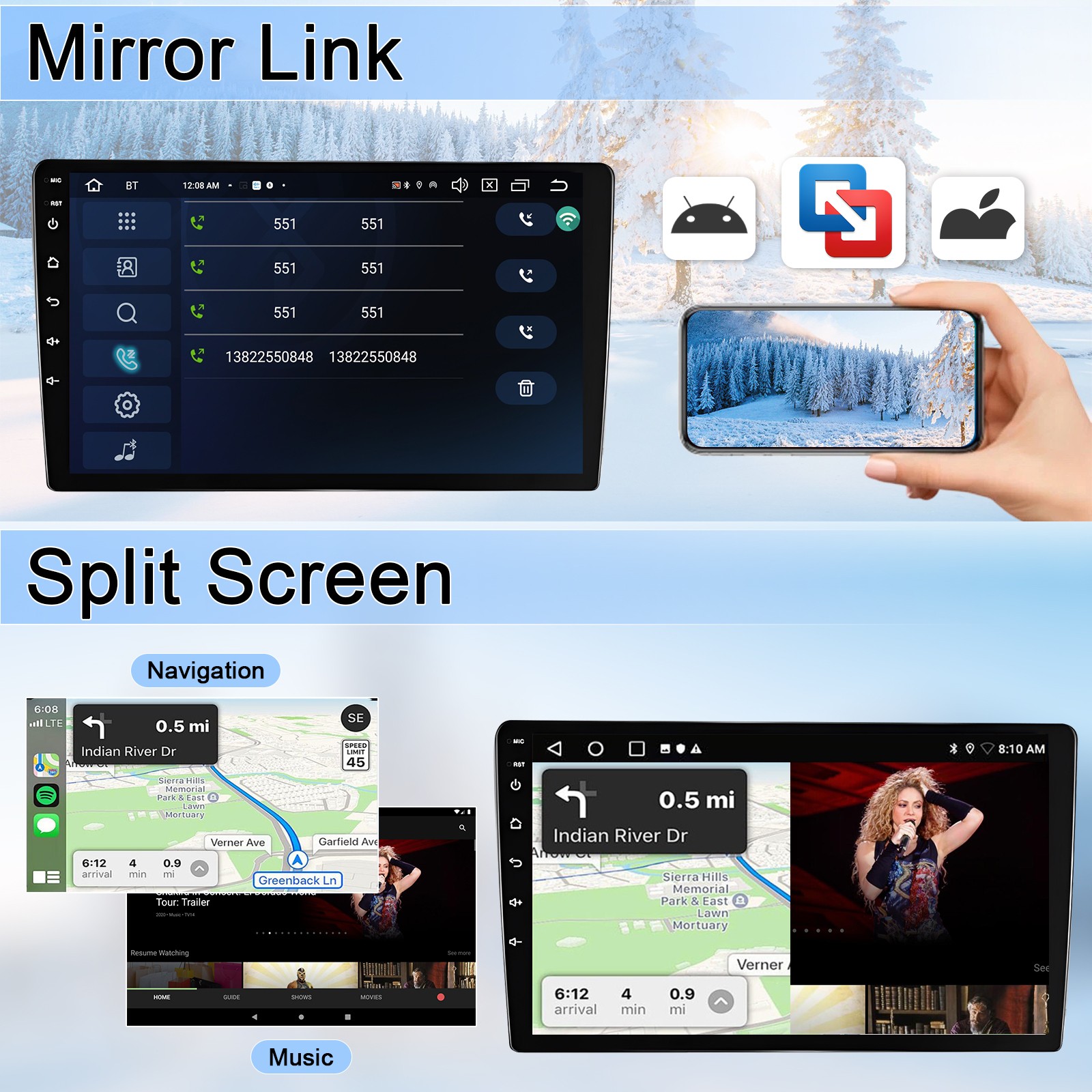 10.1″Android 15 Carplay Car Stereo Radio GPS NAVI 4+64GB For 1997-2004 Ford F150
