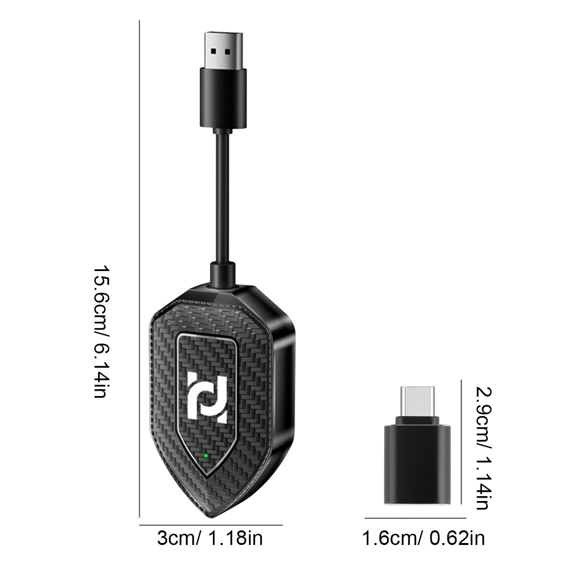 Auto Car Play Wireless Adapter CarPlay Wireless Adapter for iPhone IOS Android —