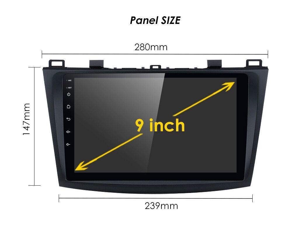 Radio Dash Kit Android 12 GPS WIFI 2G+32G For Mazda 3 2010-2013 Apple Carplay