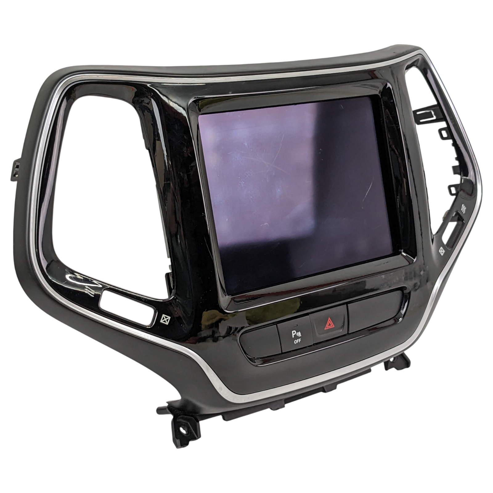 2014-2020 Jeep Cherokee Navigation Display Screen Bezel Trim Hazard Switch OEM