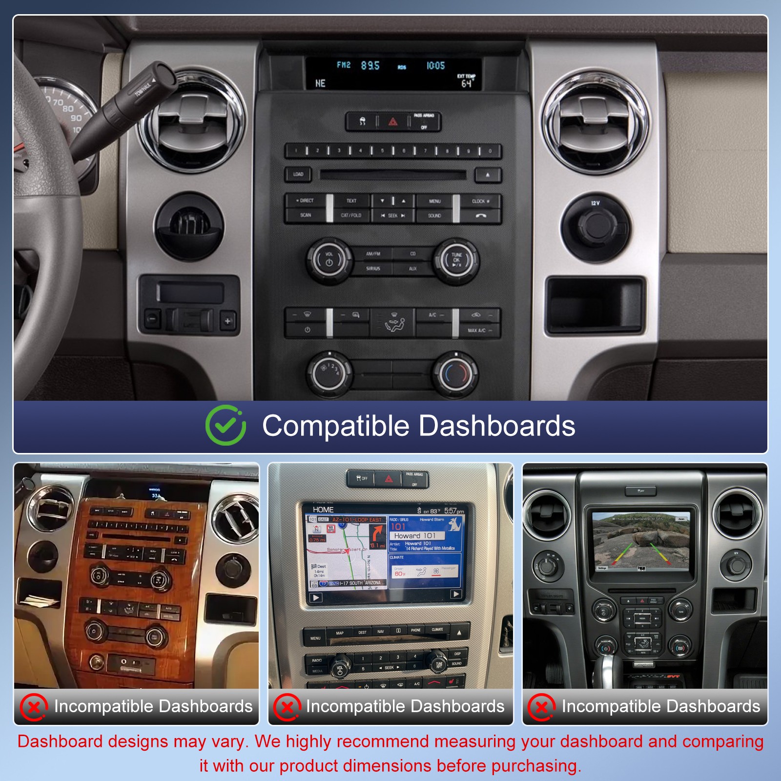 Fit for Ford F150 2009-2014 Android 13 Carplay Car Stereo GPS Navi Radio WIFI BT