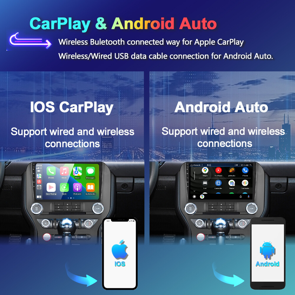 6G+128GB Car Stereo Radio For Ford Mustang 2015-2021 Android 14 Car Play GPS DSP