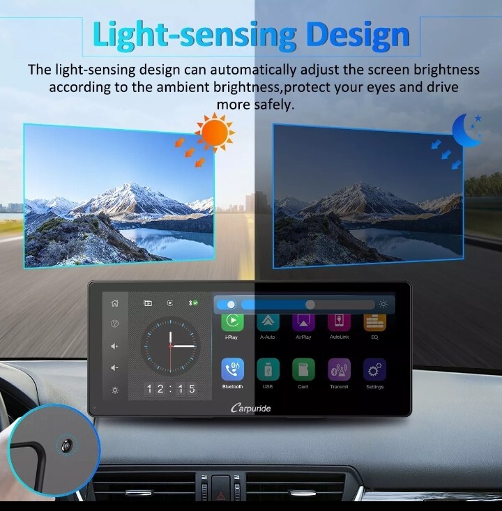 Carpuride W103PRO Portable Car Stereo Audio Wireless Apple CarPlay Android Auto
