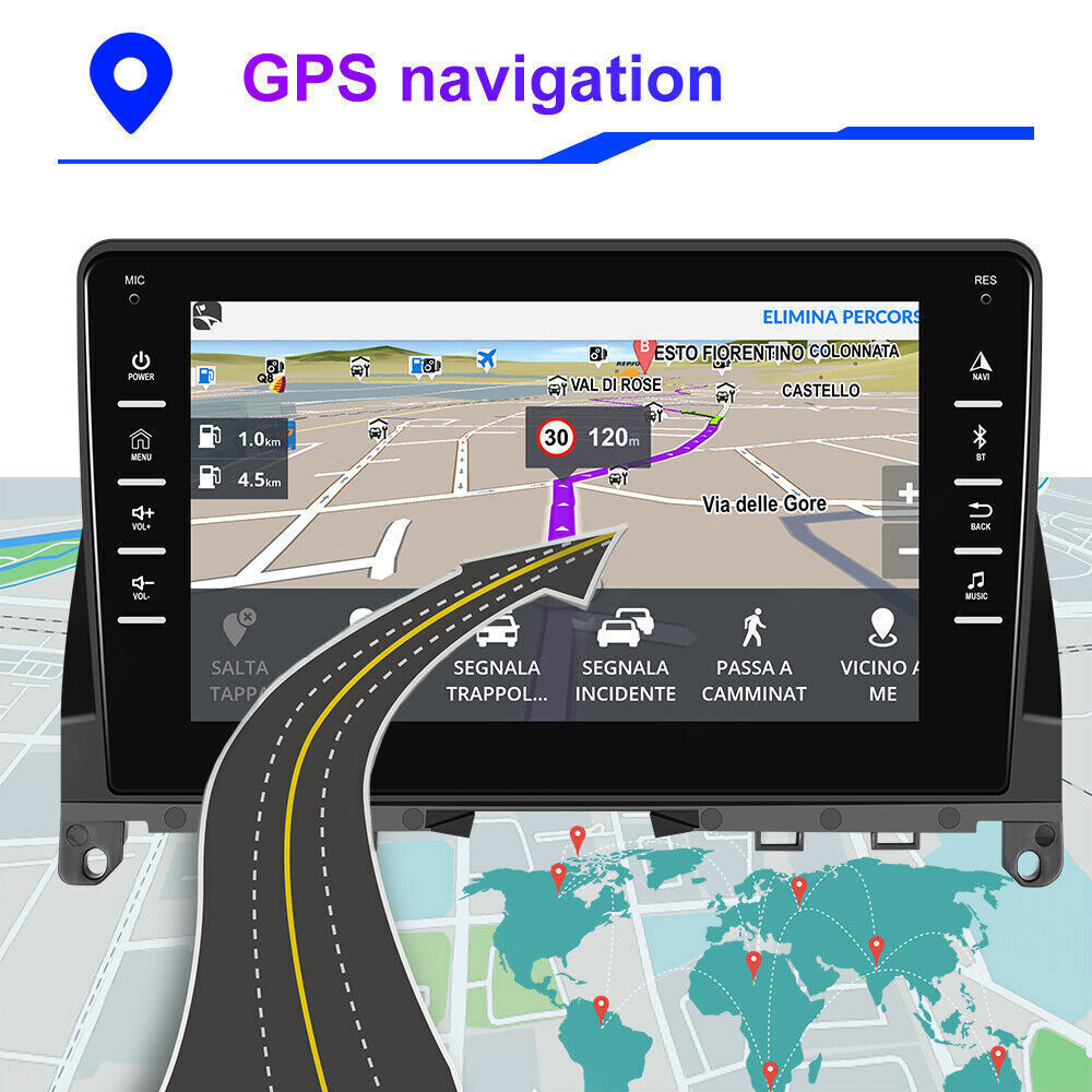 Android 12 Car Radio GPS Navi Head Unit For Mercedes Benz C-Class W204 2006-2011