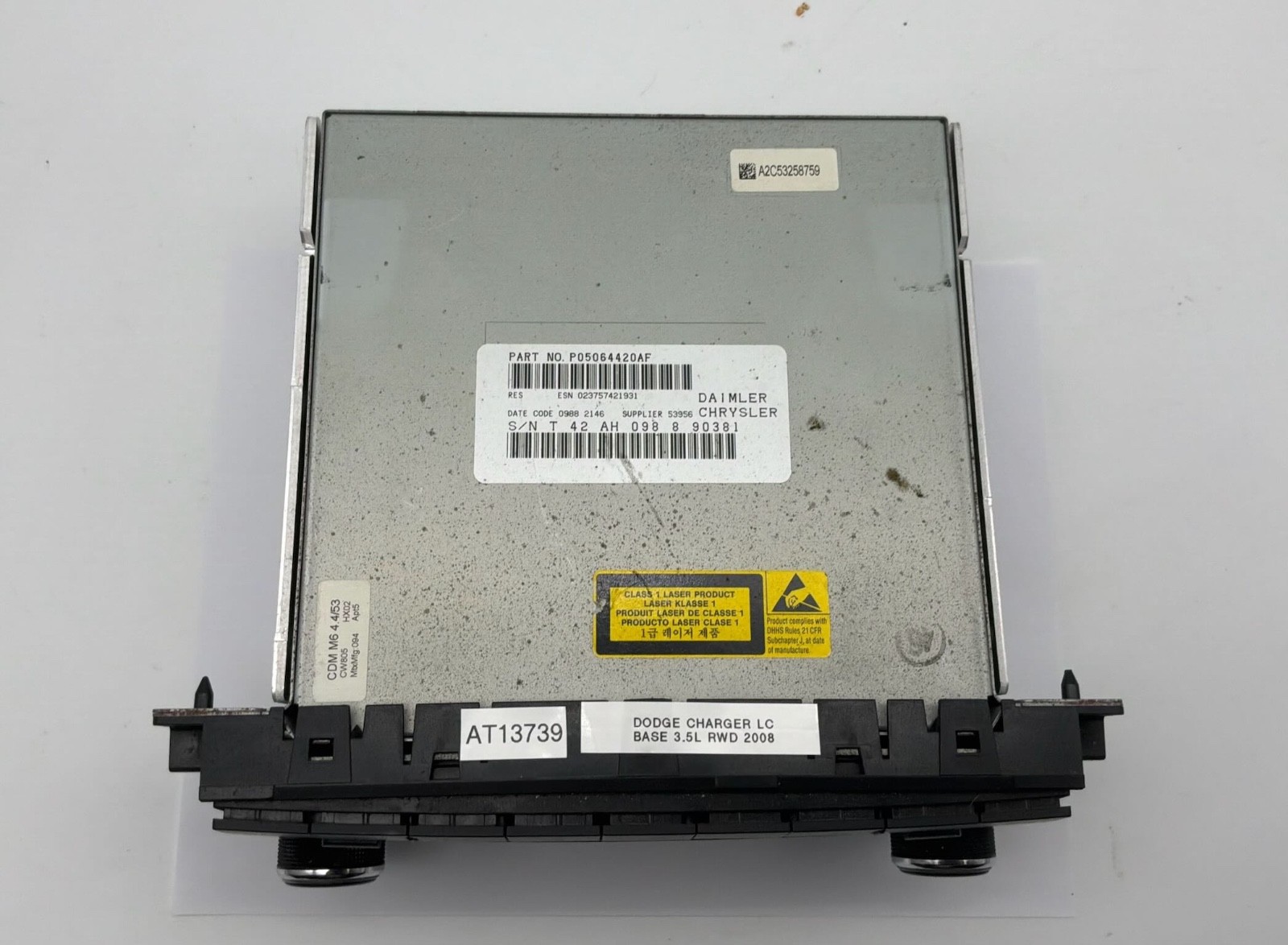 OEM 08-10 Dodge Charger AM FM Radio MP3 Single Disc CD Player Satellite Receiver