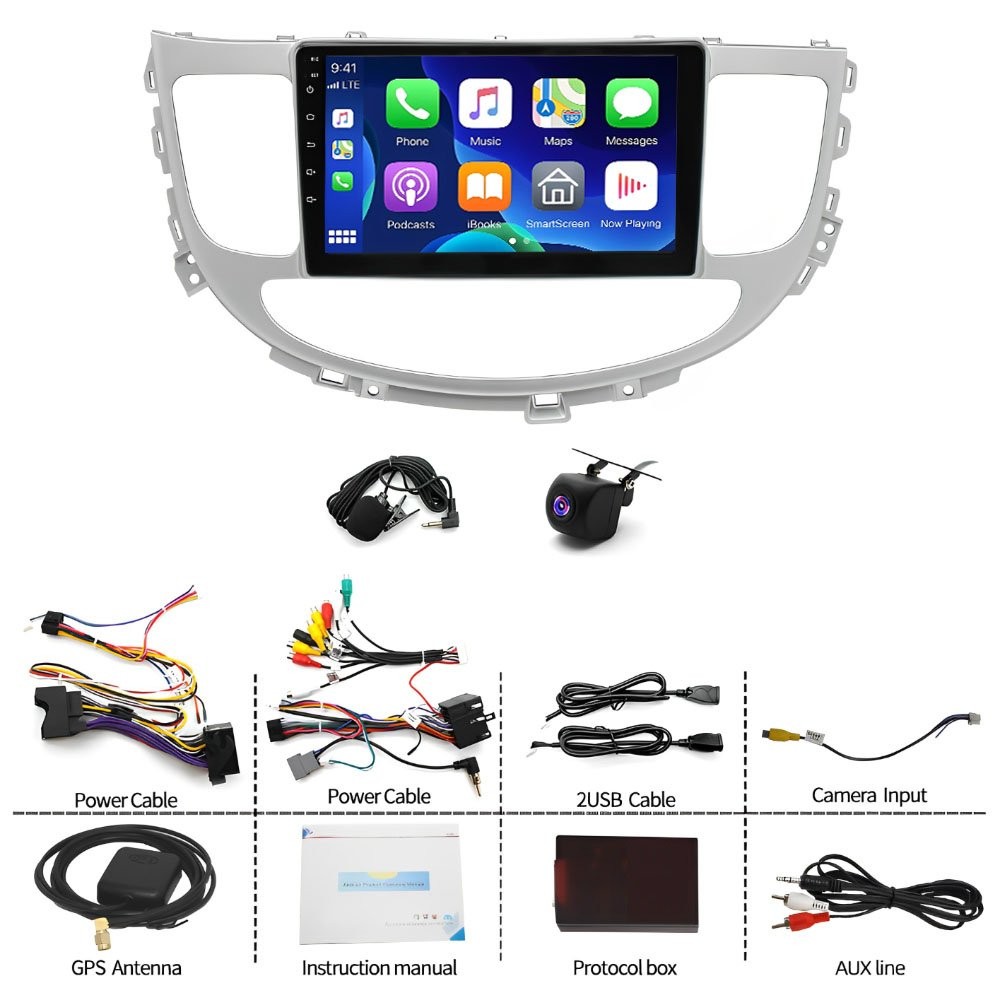 64GB Carplay Car Stereo Radio GPS WIFI For 2009-2014 Hyundai Genesis Sedan