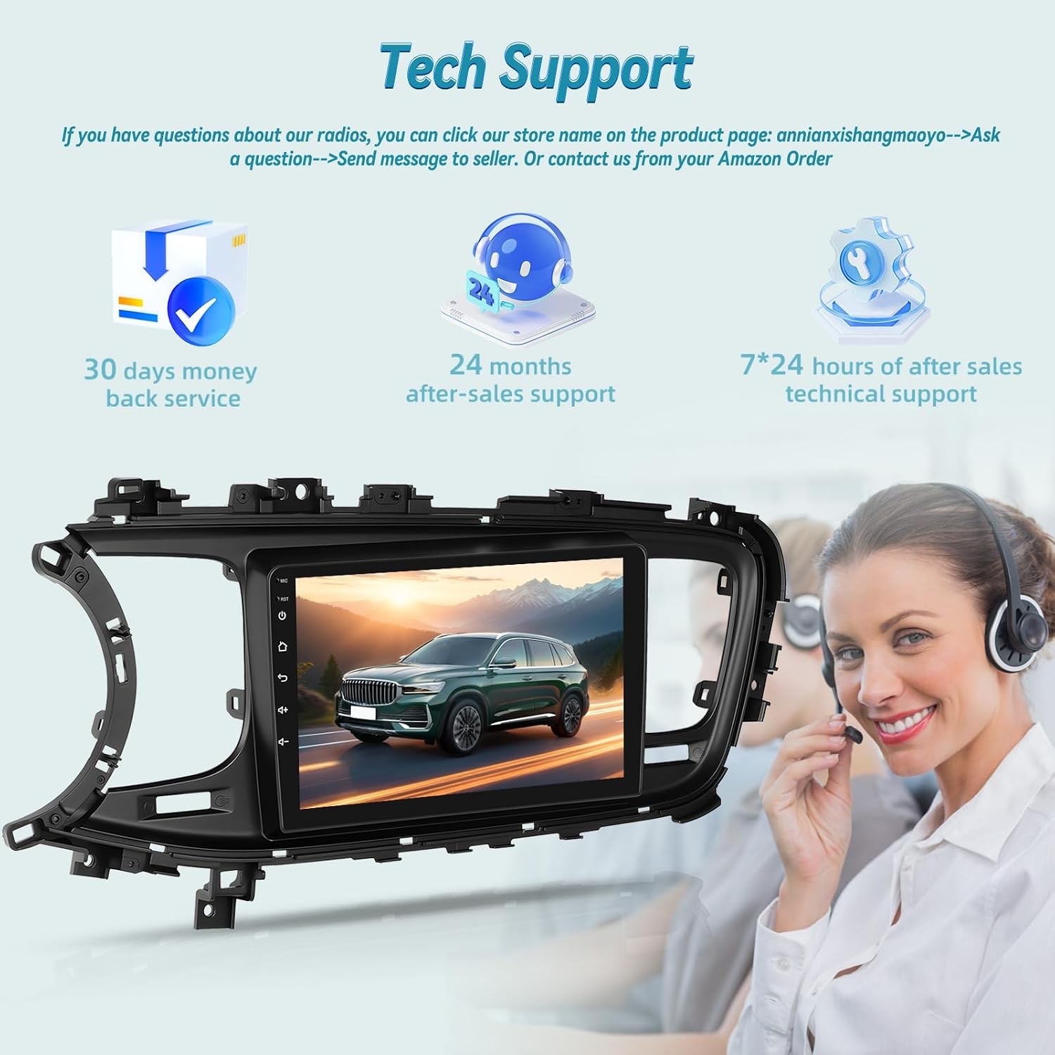 Car Stereo for Kia Optima 2013-2015 Wireless Apple CarPlay & Android Auto FM/RDS