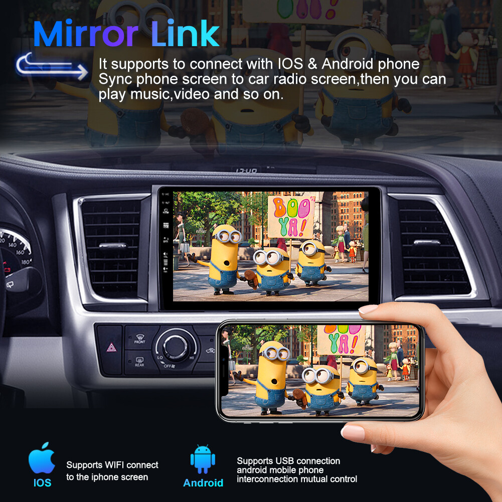 8GB+256GB For Toyota Highlander 2014-18 CarPlay&Android Auto Car Stereo GPS 128G