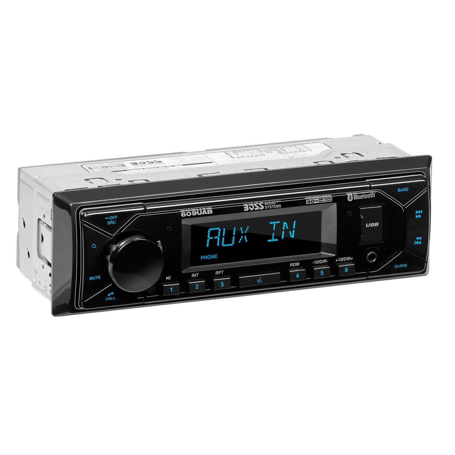 BOSS Audio Systems 609UAB Multimedia Car Stereo – Single Din Radio, Bluetooth