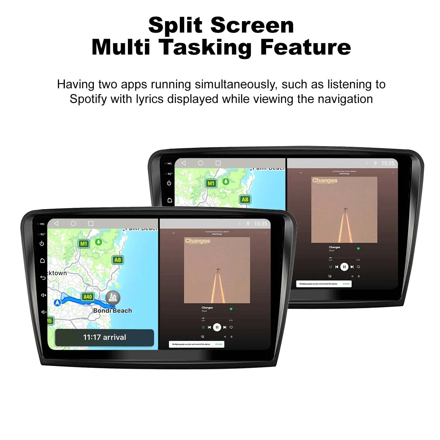 2DIN Carplay Android PLUG&PLAY Stereo Radio GPS Navi For Toyota Avalon 2005-2010